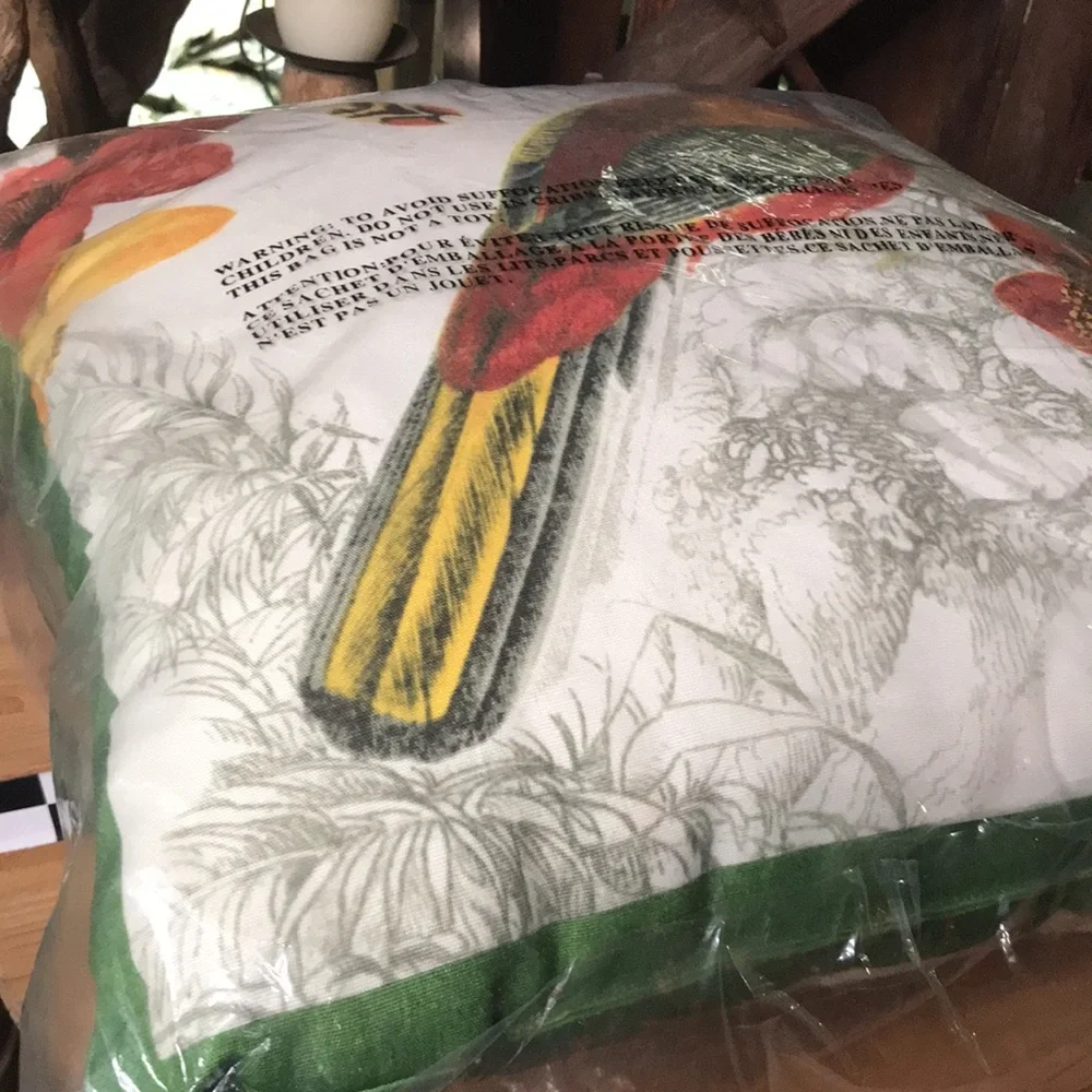 Pottery Barn Alaina Bird Large 20x20 Indoor/Outdoor Pillow with Florals … - Picture 5 of 15